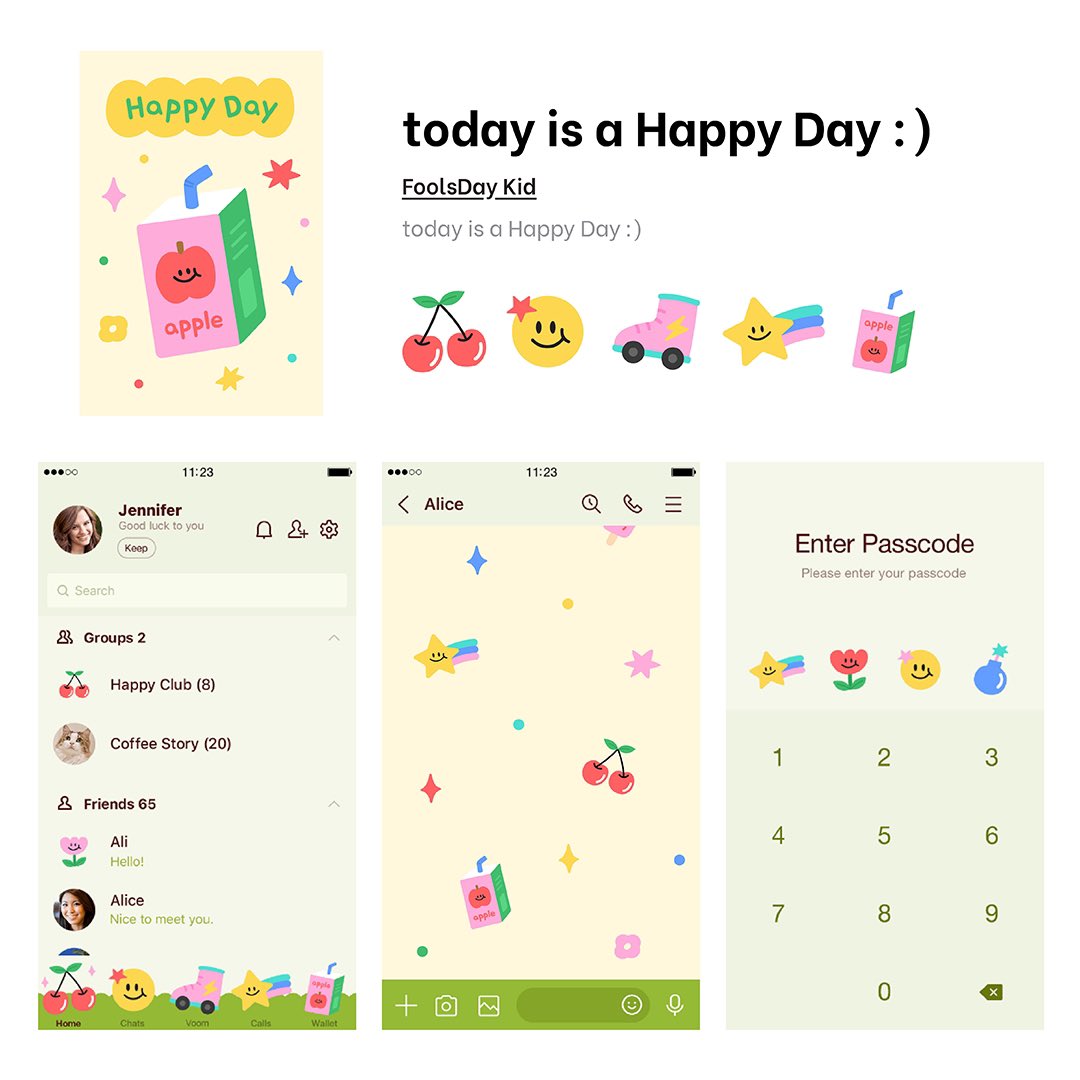 สวัสดีค่ะทุกคน ลองทำธีมไลน์ครั้งแรก ฝากผลงานด้วยนะคะ
.
My Sweet Hometown 🏡 ธีมสีพาสเทล
today is a Happy Day 🍎 ธีมน่ารักปุ๊กปิ๊ก
.
โหลดได้ที่ : linktr.ee/foolsdaykid
.
⚠️ การแสดงผลของธีม iOS / Andriod จะแตกต่างกัน ขึ้นอยู่กับระบบและขนาดหน้าจอแต่ละรุ่นนะคะ