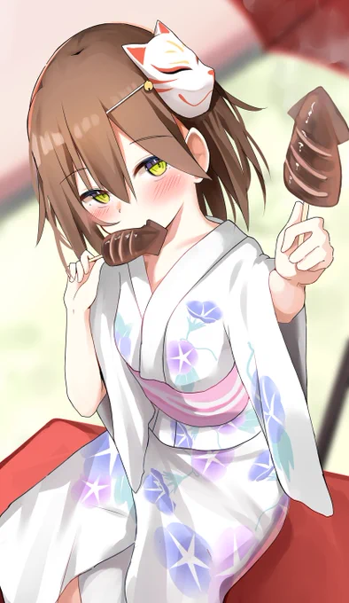 夏祭りを満喫する年上の幼馴染「はへふ?(食べる?)」 