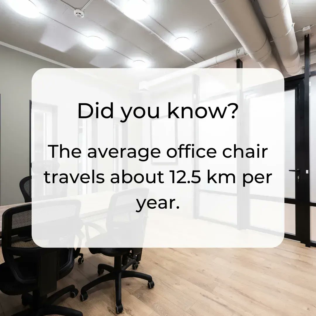 That is quite the journey for one chair, depending on how much you stand throughout the day!

buff.ly/3dOywgr