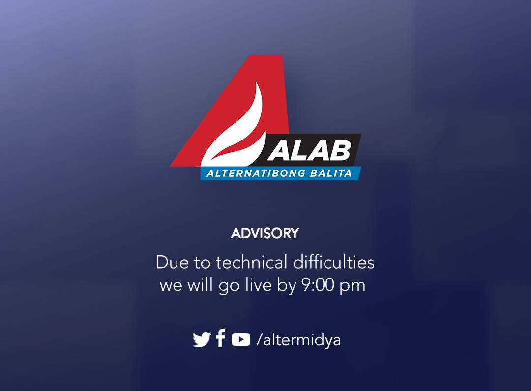 altermidya's tweet photo. 🕘Kaunting hintay, mga lablab! Alas-9 lalabas ang ating #ALAB Alternatibong Balita! https://t.co/08Jl6tvxq0