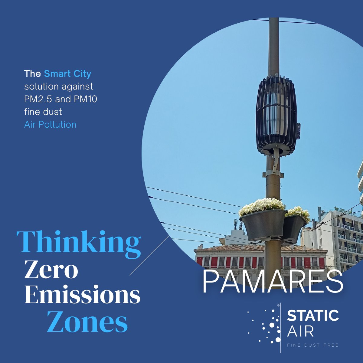 StaticAir1's tweet photo. Create low emission zones the smart way with PAMARES.
#inclusivecities providing cleaner air for everyone.
Get in contact, start a pilot in your city. Read more https://t.co/hoinwj4kKf 

#zeroemission #climateaction #lev #bettercities #finedust #airqualityimprovement #smartcity https://t.co/VlEhJn17bo