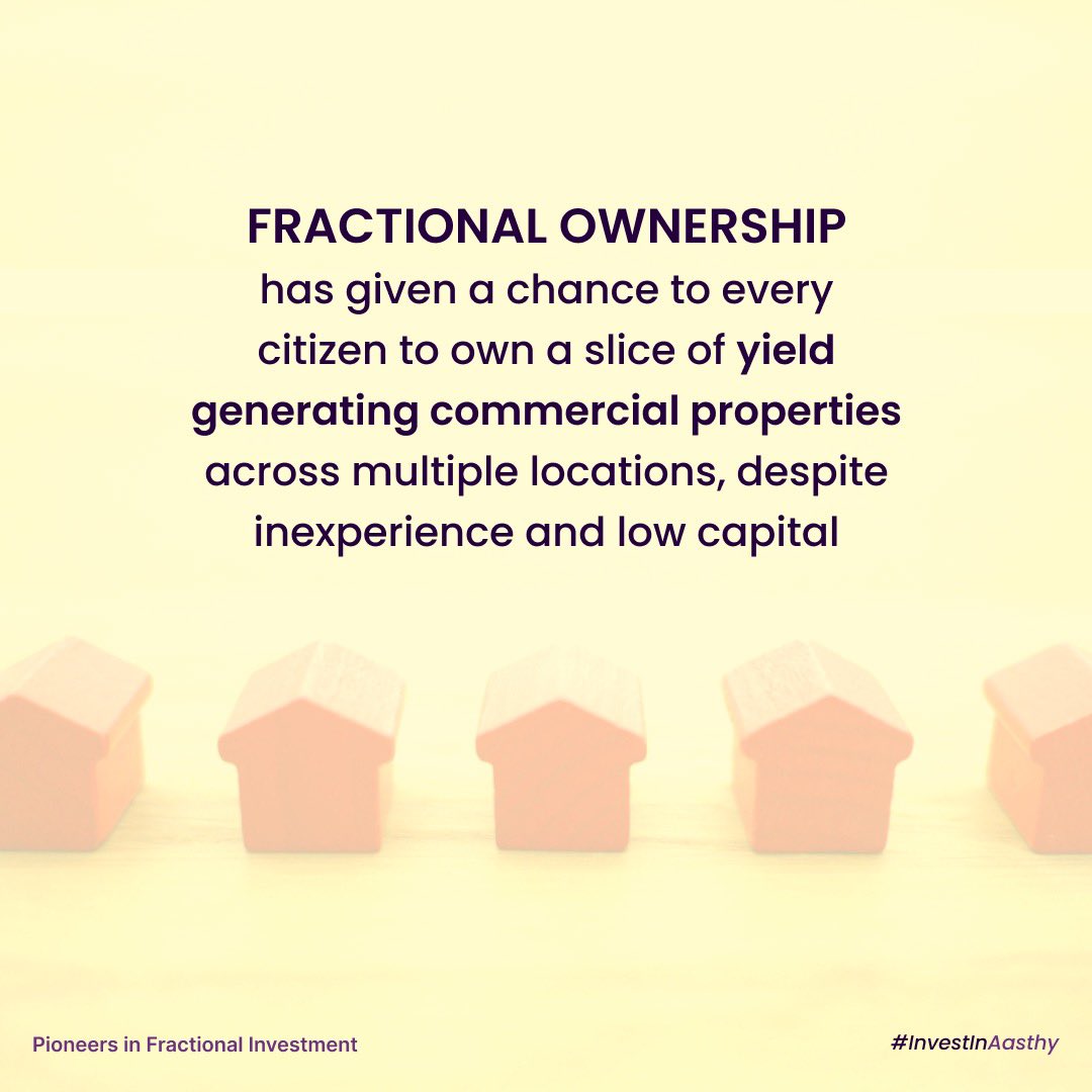 AasthyRE's tweet photo. Don't put all your eggs in one basket. Fractional Ownership allows you to diversify your portfolio 💯

#AssuredReturns #fractionalownership #aasthy #realestateinvesting101 #realestatelife #FractionalInvestment #realestate #financialgoals #wealthmindset #InvestInRealEstateNow https://t.co/rByiKg8juK