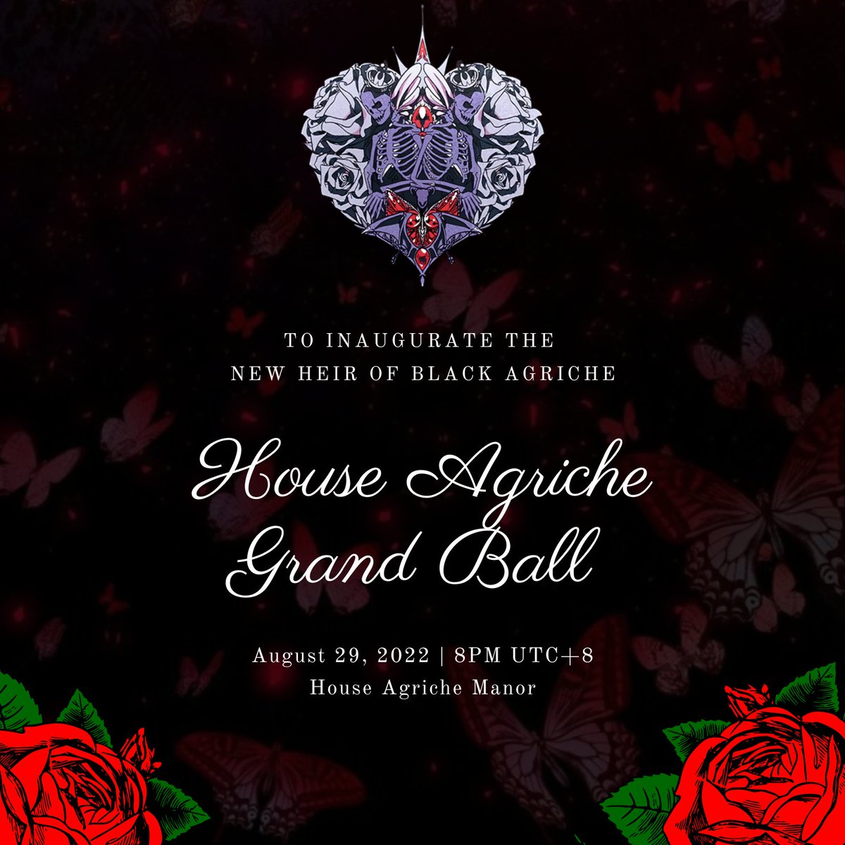 Greetings, 
We are inviting everyone to come join us in the Grand Ball lead by the House Agriche to inaugurate the new heir of the house. 

We hope to see everyone in their best attires.

#HOUSEAGRICHEGRANDBALL 
#MVRP