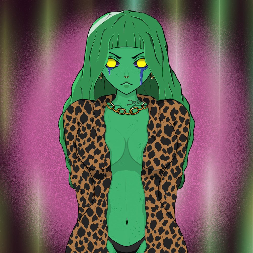 My entry to #drawtheundead22 inspired by the amazing PFP of <a href="/betty_nft/">BETTY</a> ❤️

So much fun drawing this undead Erelah!❤️

#NFTart #NFT