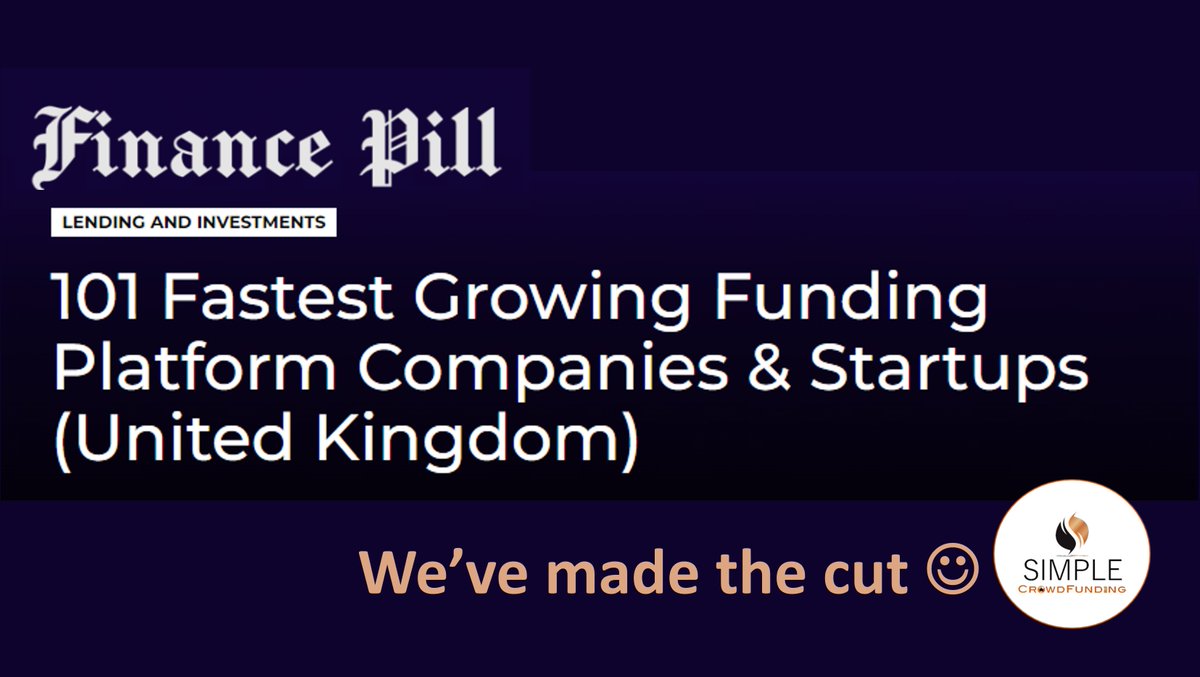 SimpleCrowd's tweet photo. This came to our attention yesterday.  A lovely surprise for the long weekend.  
It is nice that we are being recognised for the work that we are doing.
Read the full article here:  https://t.co/zwMe0xvH1F
#financepill #recognition #simplecrowdfunding #fundingplatform #ukfinance https://t.co/qNrg7vvAE8