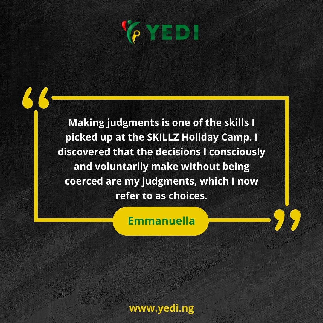 yedinaija's tweet photo. It's Feeback Friday!
As the SKILLZ Holiday Camp 2022 came to a close, we met several incredibly motivating future game changers who had comments to share regarding their takeaways from the SHC'22.
Here is what they had to say☝
#FeedbackFriday #gamechangers #SHC22 #yedinaija https://t.co/PPfLlVgwUb