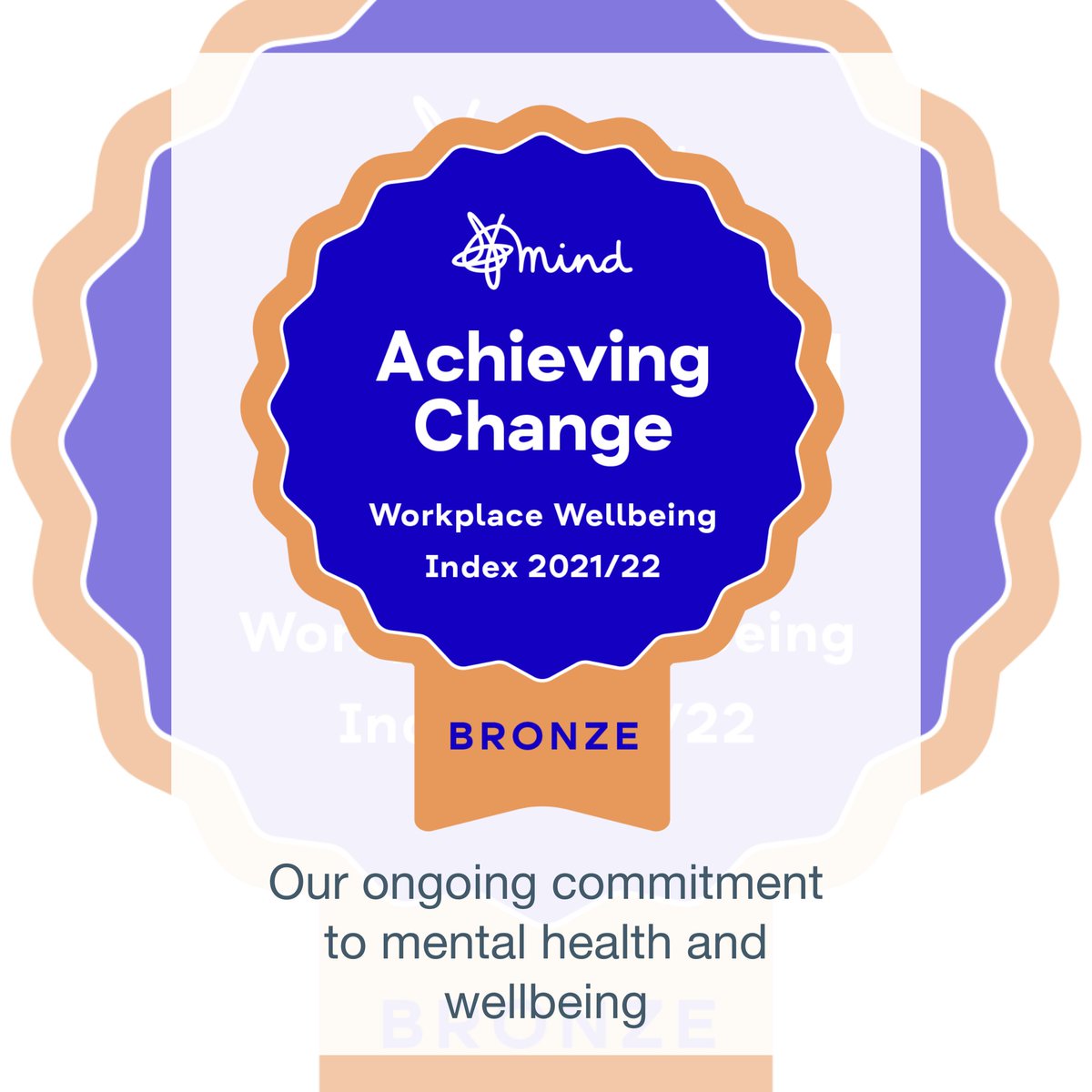 We have been awarded Bronze in @MindCharity's Workplace #Wellbeing Awards. A Bronze award means we are achieving change when it comes to addressing #mentalhealth in our workplace, but we understand that there is always more we can do. #MentalHealthAwareness