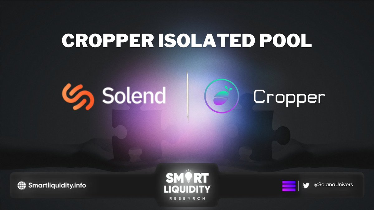 SolanaUnivers's tweet photo. 🌾@CropperFinance Isolated Pool is  now available on @Solendprotocol

🌾Pool Overview
🔆Allows users to deposit or borrow $CRP, $SOL, &amp; $USDC
🔆Pool can be used to hedge or gain leveraged exposure
🔆Borrow $CRP to participate in an IDO

🔽INFO
https://t.co/9pTVMAMXAo https://t.co/cy2Hsq0cPF