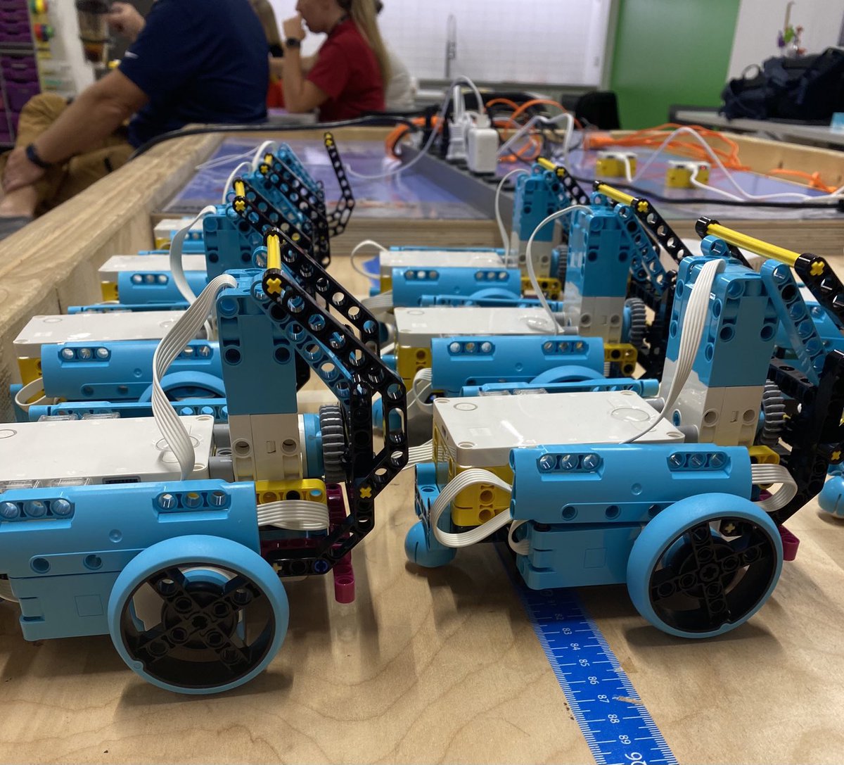 DrGillSchultz's tweet photo. ⁦@barrington220⁩ elementary STEM team learning how to code and program our new ⁦@LEGO_Education⁩ robots! Lots of problem-solving, creativity, and collaboration! Can’t wait to see our students work with these robots! ⁦@220Science⁩ ⁦@STEM220⁩ https://t.co/aMpe85Hsa8