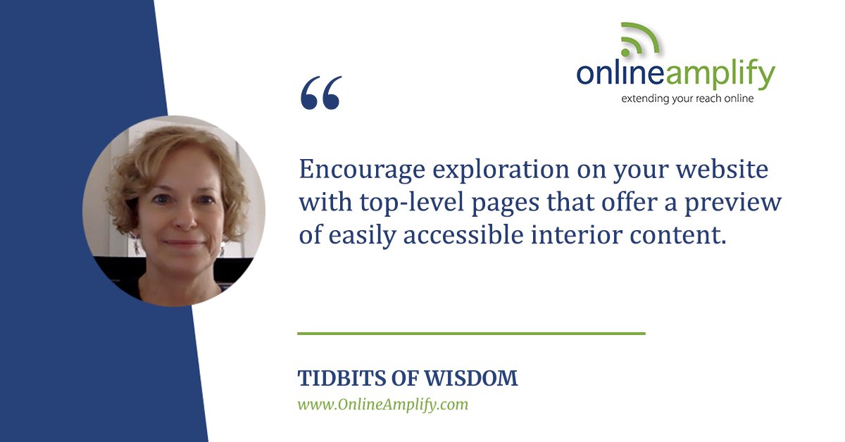 onlineamplify's tweet photo. A well-designed #website presents opportunities for perusing and guides visitors naturally to additional information. #ux #onlineamplifytidbitofwisdom https://t.co/onebGRxp3E
