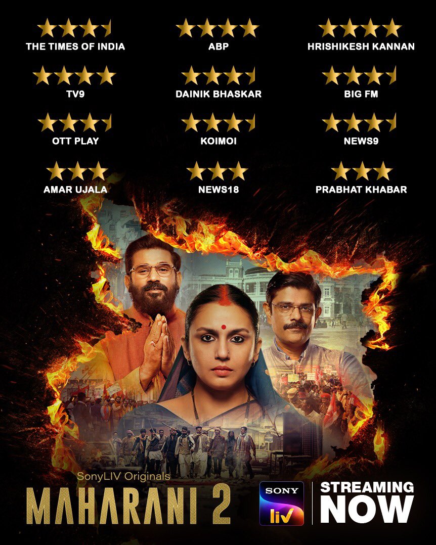 Dibyendu Bhattacharya (@debu_dibyendu) on Twitter photo Maharani 2 is streaming on Sonyliv. Watch it for its intriguing script, flawless direction and intense performances.
#MaharaniOnSonyLIV
<a href="/SonyLIV/">Sony LIV</a> <a href="/SonyLIVIntl/">Sony LIV International</a> <a href="/subkapoor/">Subhash Kapoor</a> <a href="/humasqureshi/">Huma Qureshi</a> <a href="/amit_sial/">Amit Sial</a> <a href="/s0humshah/">Sohum Shah</a> <a href="/ravindra_rg/">Ravindra Gautam</a> #VineetKumar <a href="/thepramodpathak/">Pramod pathak</a> <a href="/KaniKusruti/">Kani Kusruti</a> Maharani 2 is streaming on Sonyliv. Watch it for its intriguing script, flawless direction and intense performances.
#MaharaniOnSonyLIV
<a href="/SonyLIV/">Sony LIV</a> <a href="/SonyLIVIntl/">Sony LIV International</a> <a href="/subkapoor/">Subhash Kapoor</a> <a href="/humasqureshi/">Huma Qureshi</a> <a href="/amit_sial/">Amit Sial</a> <a href="/s0humshah/">Sohum Shah</a> <a href="/ravindra_rg/">Ravindra Gautam</a> #VineetKumar <a href="/thepramodpathak/">Pramod pathak</a> <a href="/KaniKusruti/">Kani Kusruti</a>