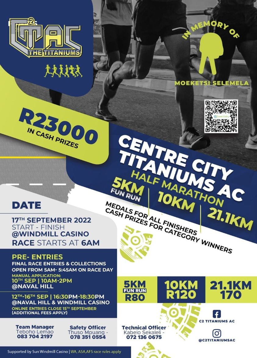 Sun International, Windmill Casino, Bloemfontein will be the place to be come the 17th September 2022. Come have fun with us. #C2TAC #CCTAC