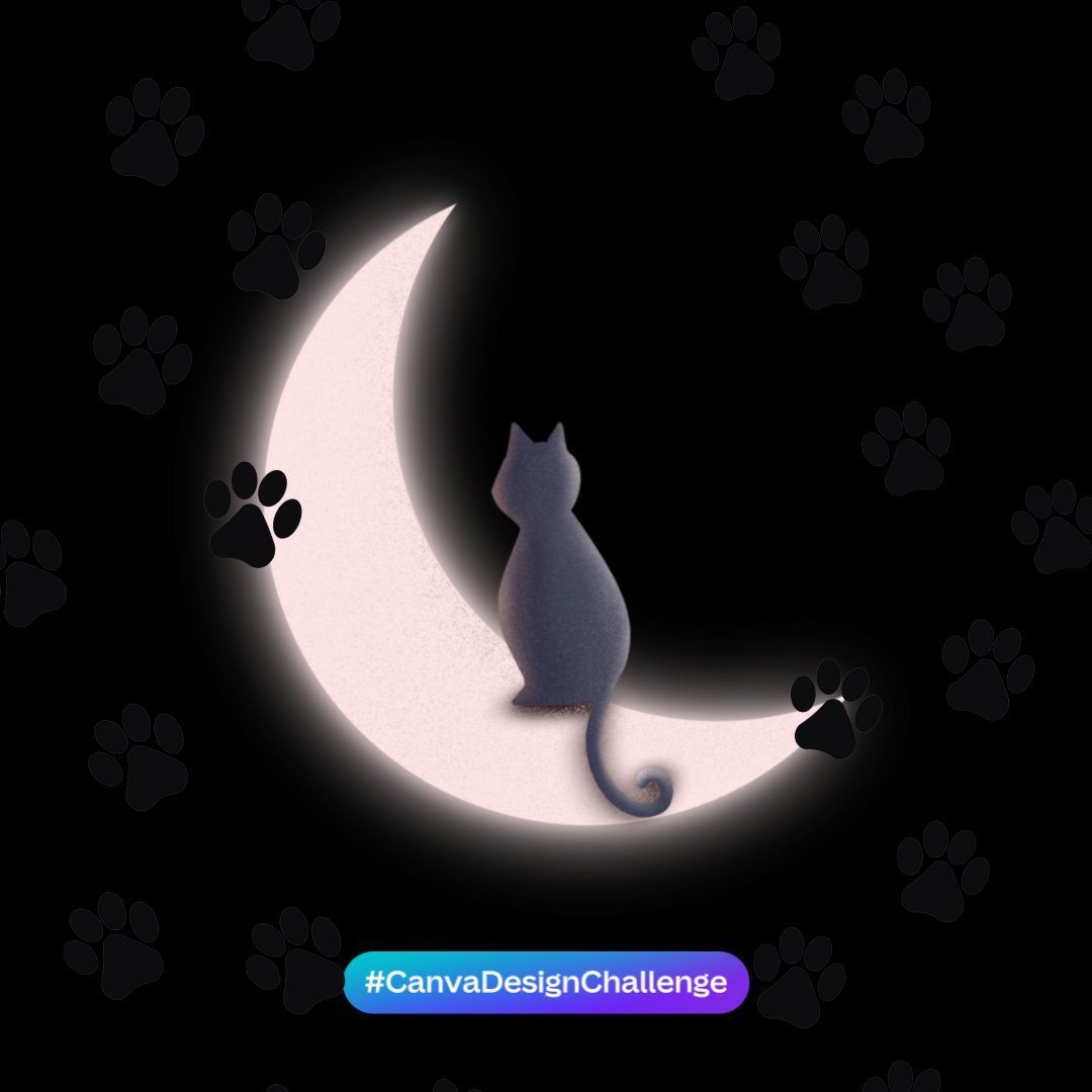 annasea00's tweet photo. #CanvaDesignChallenge 
🐱🌘🌔 https://t.co/4IpVN6a6n6