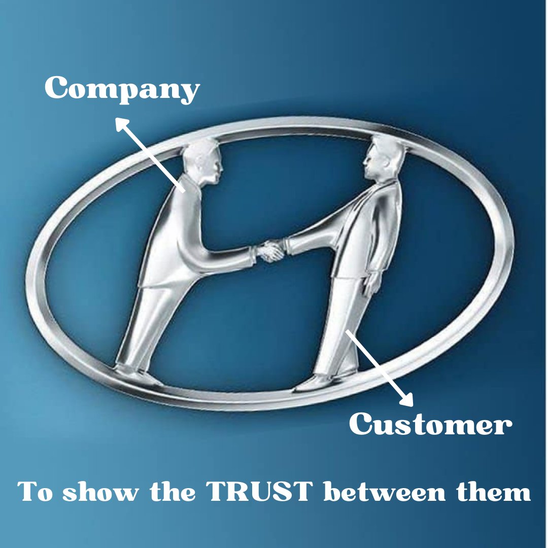 VahakIndia's tweet photo. Hyundai's original logo conveys two meanings. First, it acts as a simple “H” representing the Hyundai brand. However, it’s also a silhouette of two people shaking hands.
#Thread #Hyundai #logo #logostory #vahak https://t.co/0Ue3Hev9n8