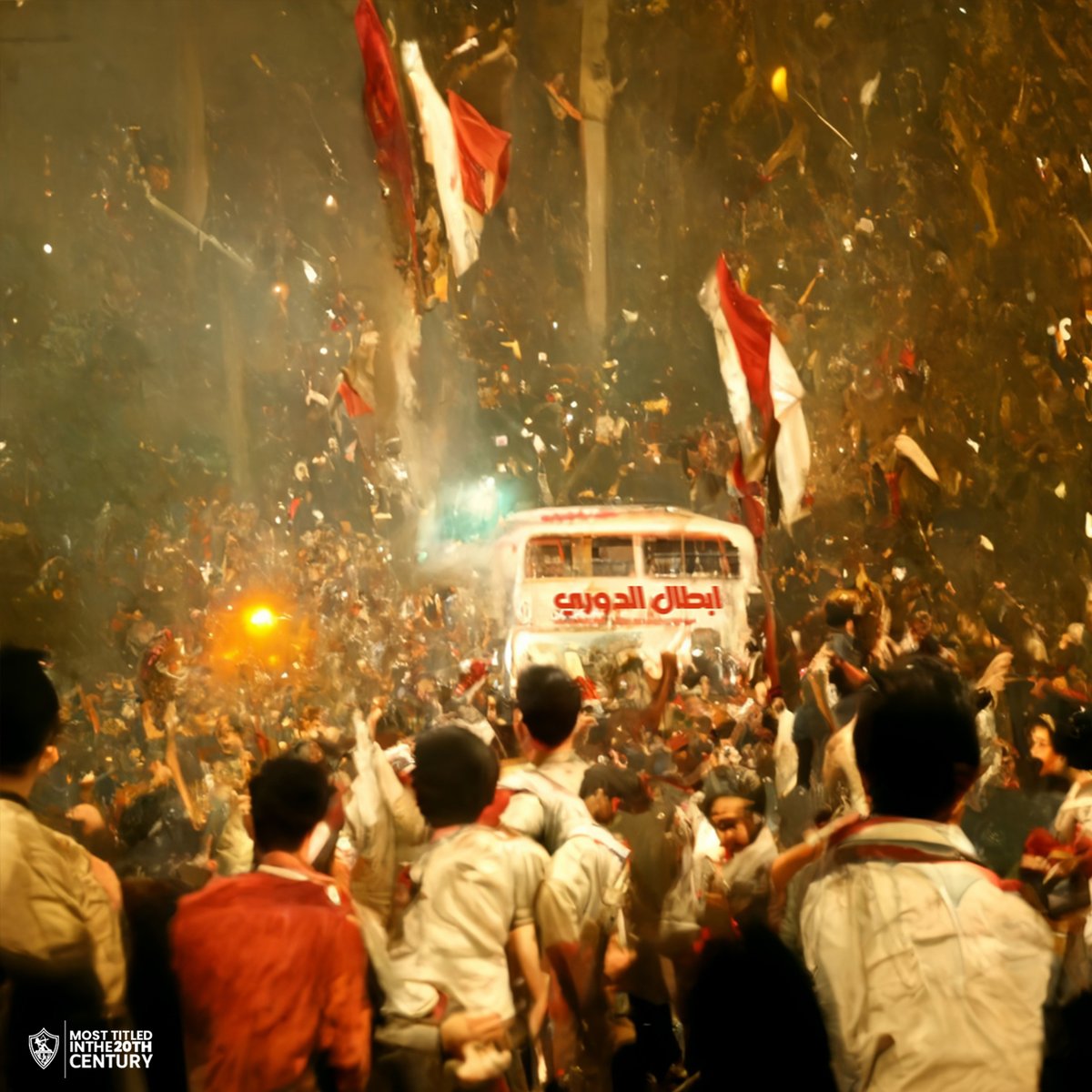 ZSCOfficial's tweet photo. هنا ١٠٠ عقبة حيث تمرد الخيال على الواقع ليرسم لنا لوحات بألوان بهجة العاشقين من جماهير الزمالك. 🤍🏹 

#Zamalek #MostTitledIn20C | #الزمالك
#Cairo14White https://t.co/Z3ZRFQ8h5a