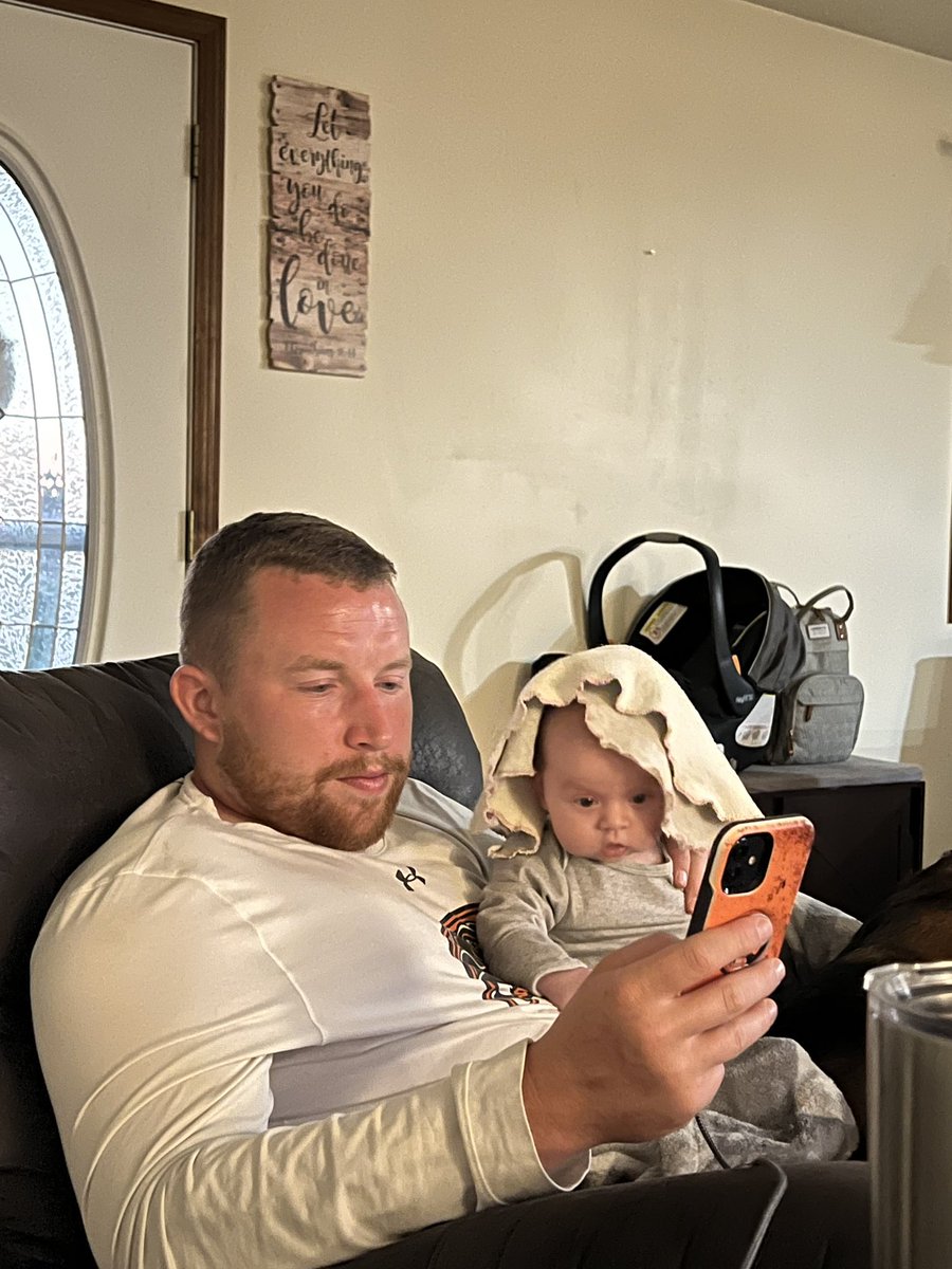 Just me and Charli patiently waiting for football class and district assignments……