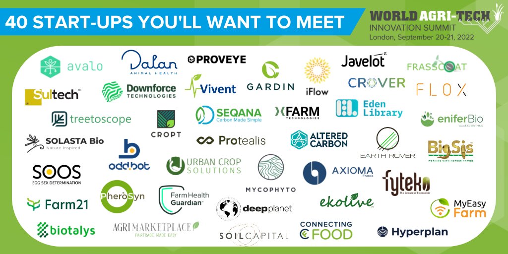 40 start-ups spearheading the next gen of agtech innovation will be under the spotlight at the summit!

Meet the founders face-to-face, hear lightning pitches and scale-up journeys, see hands-on demos &amp; schedule in person or virtual meetings
See more: bit.ly/3R61mHu
