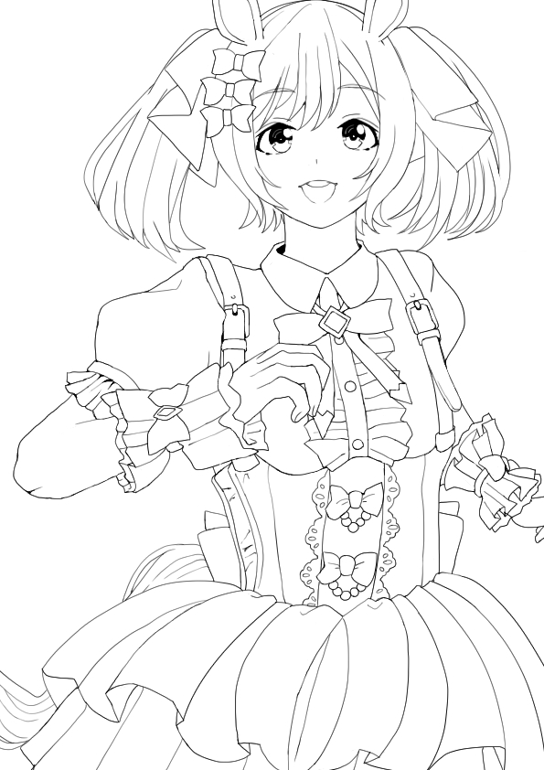 ファル子wip
今日は線画まで完成したのでヨシ! 