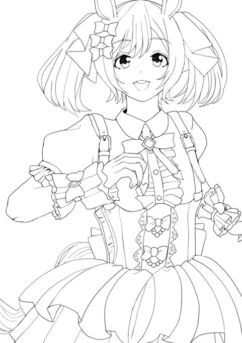 ファル子wip
今日は線画まで完成したのでヨシ! 