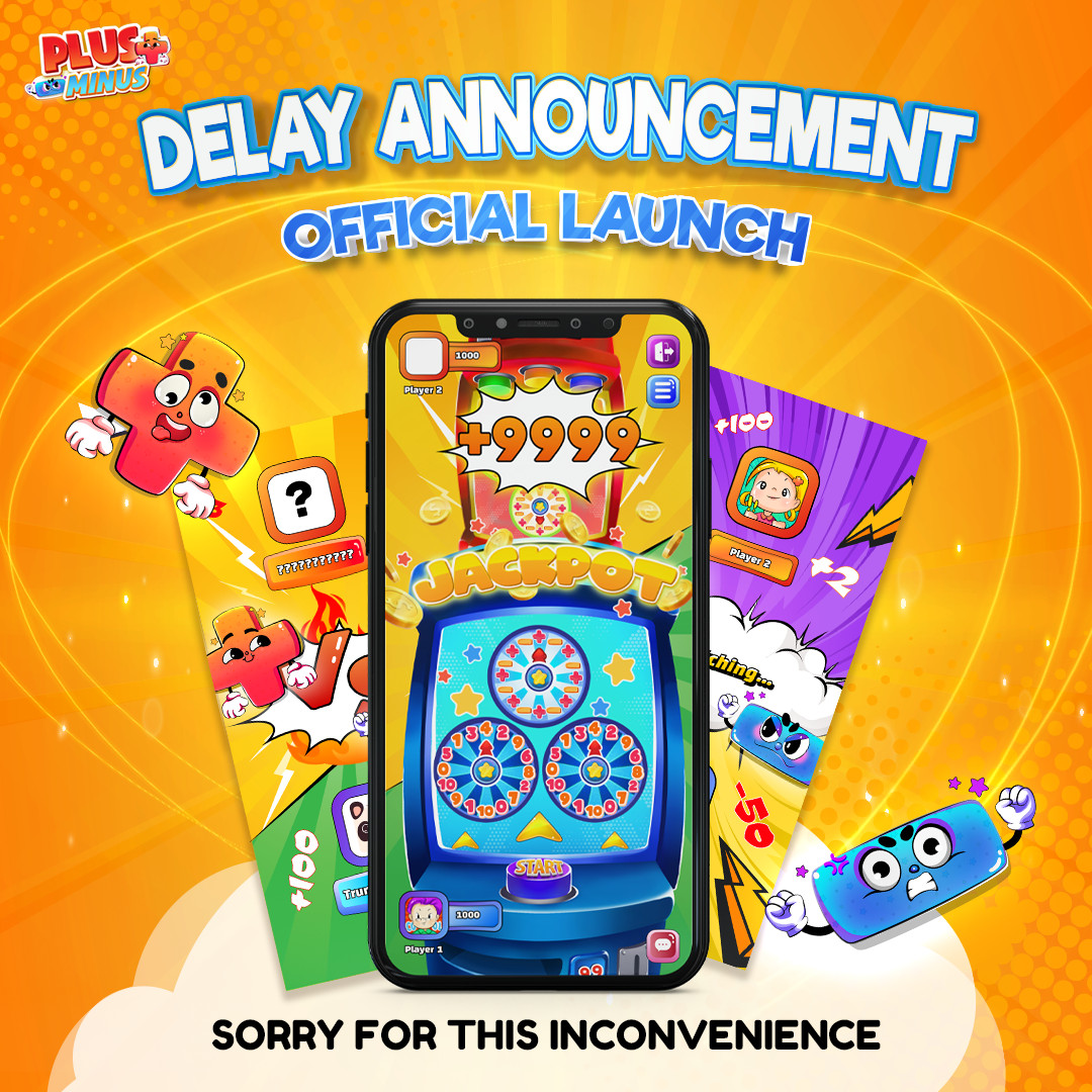 📣 PLUS MINUS OFFICIAL VERSION DELAY ANNOUNCEMENT
We are so sorry to announce that the official version now is still on process of developing functions so the release date will be pushed back.

✔️ The purpose of our team is delivering users the best experience in official game