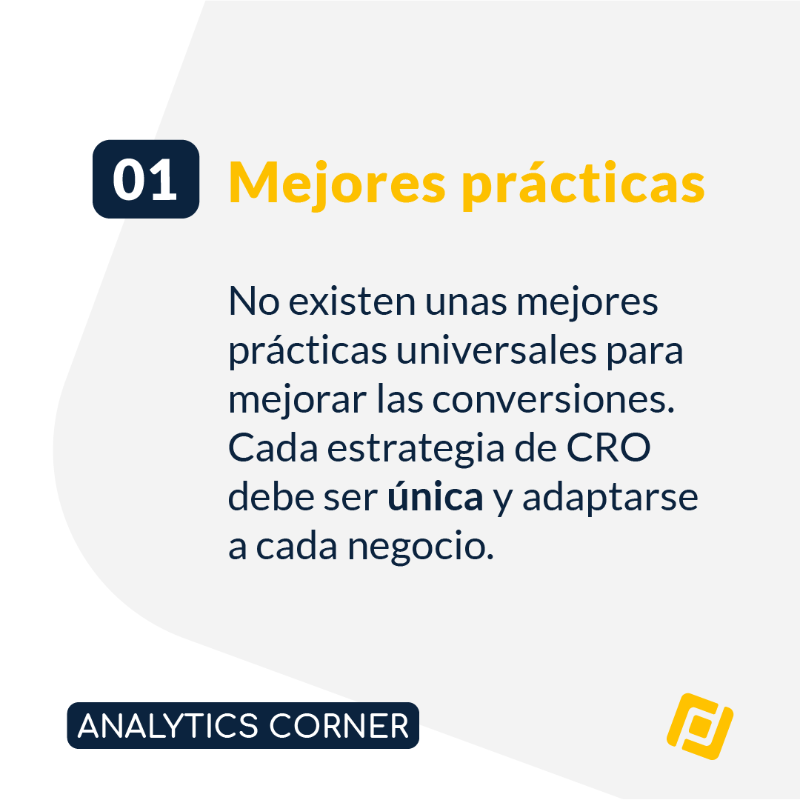 EsProfile's tweet photo. ¿Te gustaría obtener mejores resultados en tus esfuerzos para optimizar el ratio de #conversión de tu #web? 📊 Compartimos siete buenas prácticas en #CRO. ¡Toma nota! 👇
#analíticaweb #digitalanalyst #webanalytics