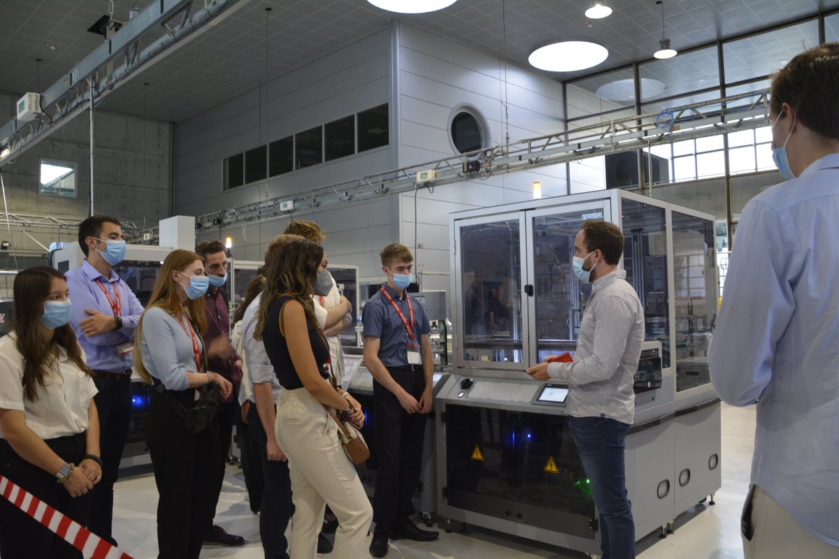 ESA__Education's tweet photo. To complement this week's learning, students visited the highly specialized environmental test centre of the @CSL_Liege and learn about Industry 4.0 skills with some clever robotics at @Technifutur 🤩 🦾 #CSS22 #esaeducation #environmentaltesting https://t.co/0J4SCMcH2G