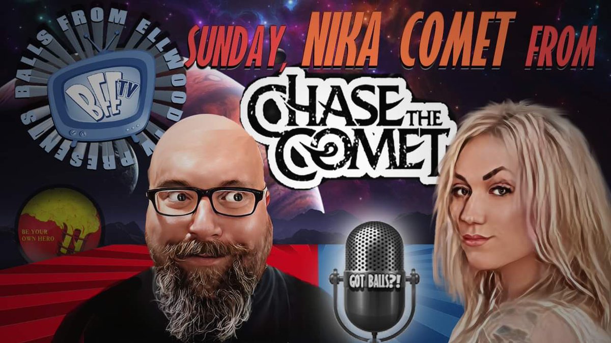 BallsStern40's tweet photo. Hey Now Cats! Be sure to tune in to BFETV this Sunday at noon est! My special guest is the one and only Nika Comet from the Rock band “Chase the Comet”! We chat about their upcoming new album and tour, the music industry and much more! Don’t miss it!!  

https://t.co/PCG3GwMexp https://t.co/HDZI9rH95A
