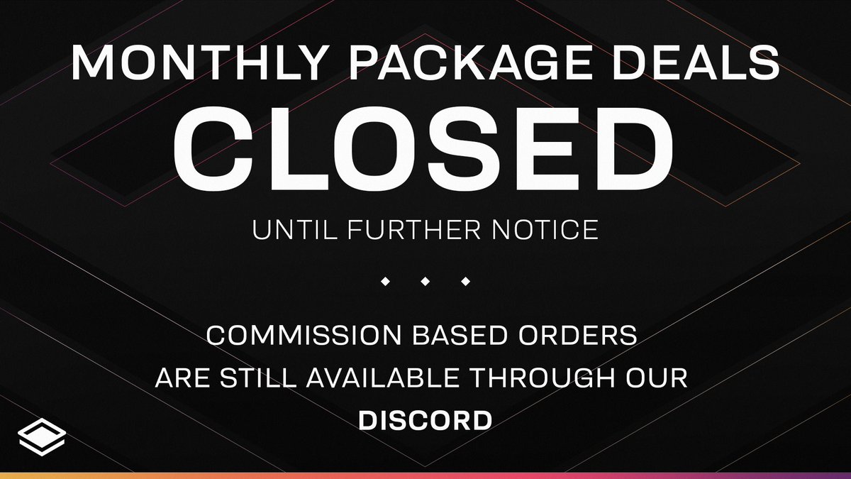 Due to having a substantial number of monthly clients, we've decided to hold off on accepting new monthly clients until further notice 🕒

This is to help us focus more on our current clientele, and to stay flexible with managing their brand &amp; needs 🎨

DM us for any inquiries 📩