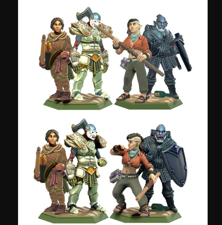 UnblncdEncntrs's tweet photo. Family Photos of our podcast gang made on hero forge by big fan Frank Romeo. Love seeing the gang come together for special moments. 

 #herosforge #dndart #dndcharacter #fanartfriday https://t.co/sADRCCQjpj