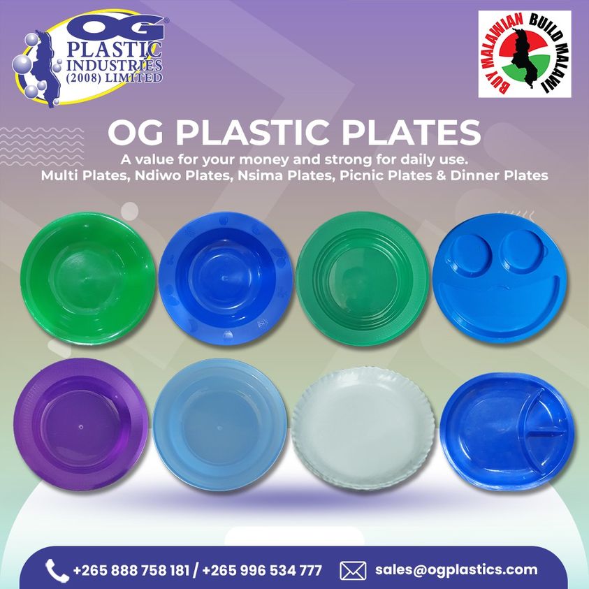 OG Plastic has Ndiwo plates, Nsima Plates, Picnic Plates & Plates that are strong, durable and affordable! Let's get cooking today!
Order from
0888 758 181
0996 534 777
sales@ogplastics.com
More info: bizmalawionline.com/listing/og-pla…
#PlasticPlates #NdiwoPlates #NsimaPlates #OGPlastic