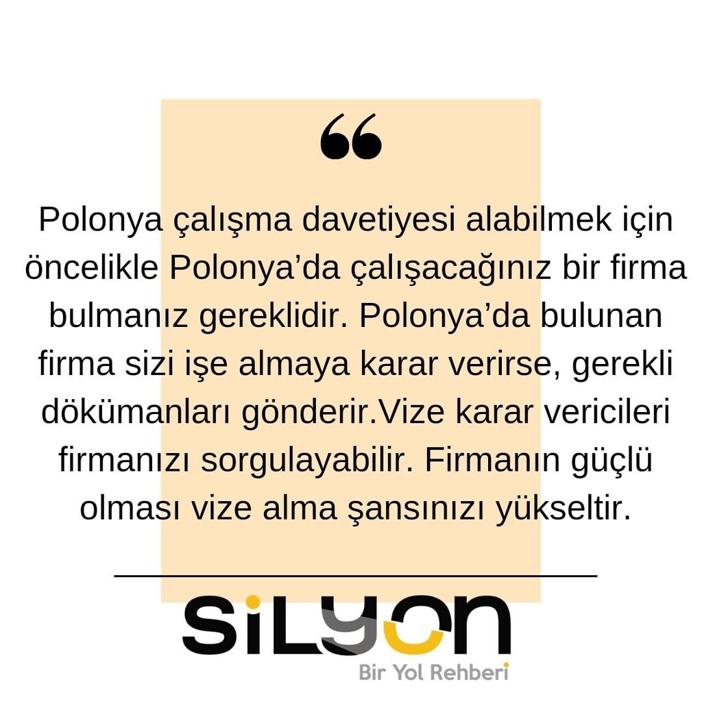 Polonya çalışma davetiyesi alabilmek için öncelikle Polonya’da çalışacağınız bir firma bulmanız gereklidir. Polonya’da bulunan firma sizi işe almaya karar verirse, gerekli dökümanları gönderir.Vize karar vericileri firmanızı sorgulayabilir. Firmanın güçl… instagr.am/p/ChuJl9Rs_wj/