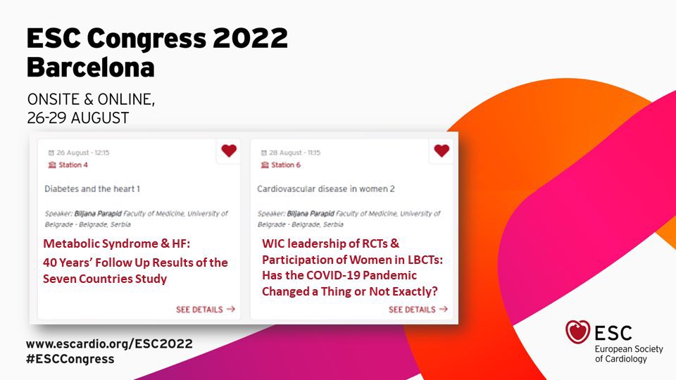 biljana_parapid's tweet photo. Ok, #ESCCongress
My 1️⃣ outta 2️⃣ #ESCAbstract ✅
@ Station 4️⃣ at Noon
on #MetSy & #HF 🥰
#ACCWIC #WIC #HeForShe #SheForShe
@mirvatalasnag @Hragy @JGrapsa @pabeda1 @EkateriniL @HanCardiomd @aayshacader @guilbon @mmamas1973 @CarolRemme @GaitaDan @ShelleyZieroth @escardio https://t.co/u7hTQjUEEK