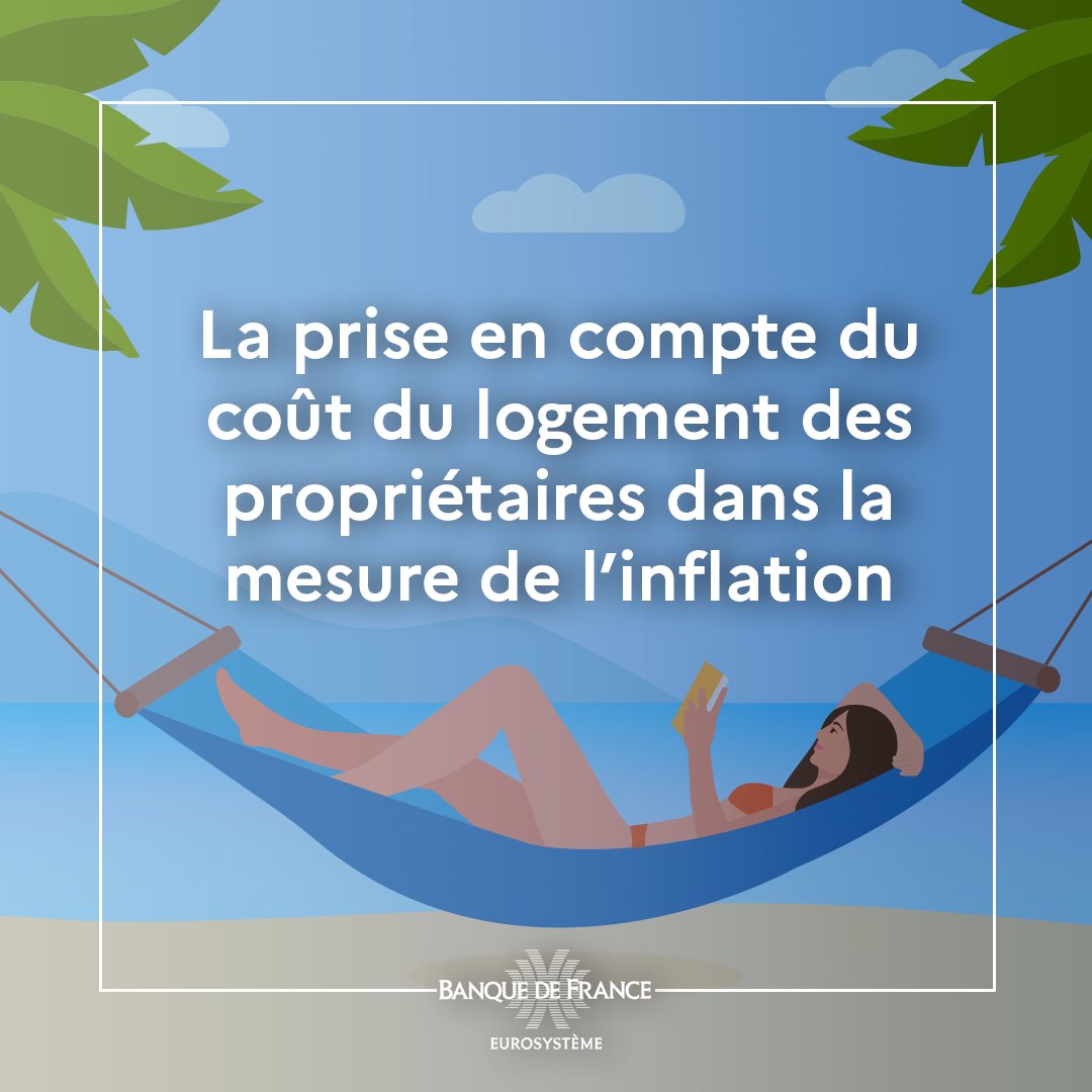 banquedefrance's tweet photo. 🏖️ [Lecture de plage]
La mesure d’#inflation ciblée par la Banque Centrale Européenne (#BCE) est basée sur l’Indice des Prix à la Consommation Harmonisé (#IPCH). Cet indice ne prend pas en compte la totalité du coût du logement pour les ménages. 👉 https://t.co/sOMsYPIGaY #BdFeco https://t.co/T3Uh3uT3Sq