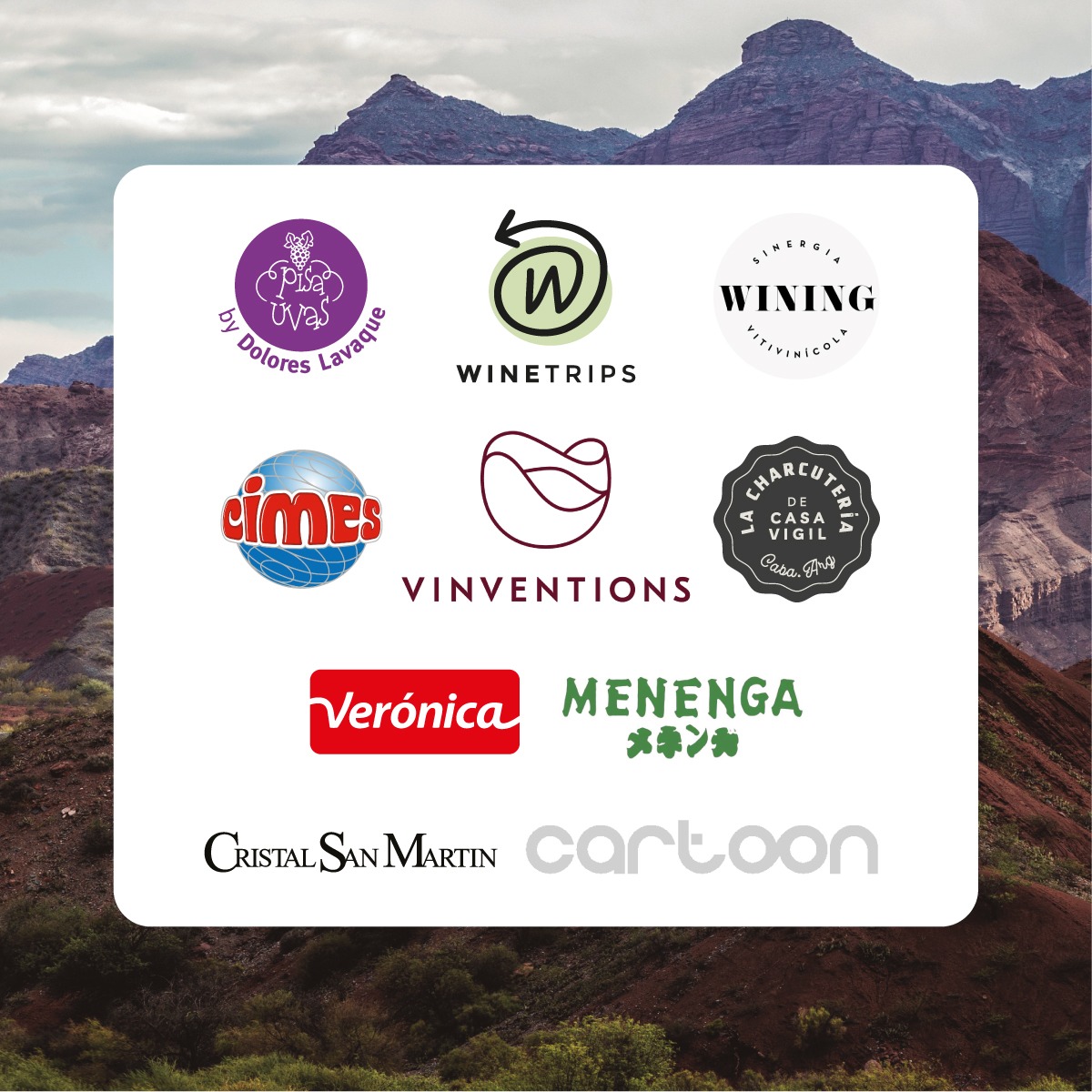 VinotecaMRWines's tweet photo. #LaNuevaCaraDelNoa 2022 gracias a los productores y sponsors que nos acompañarán:
@VinventionsLA @UvasPisa 
@ConsultoraStg 
@LacteosVeronica
@tourdevinos 
@cimescentral 
@CimesActual 
Borde Chino/ @gabystarna 
#CristalSanMartin 
@CharcuteriaCABA
#Wining #Menenga
#CartoonGráfica https://t.co/mQx4hIGyH8