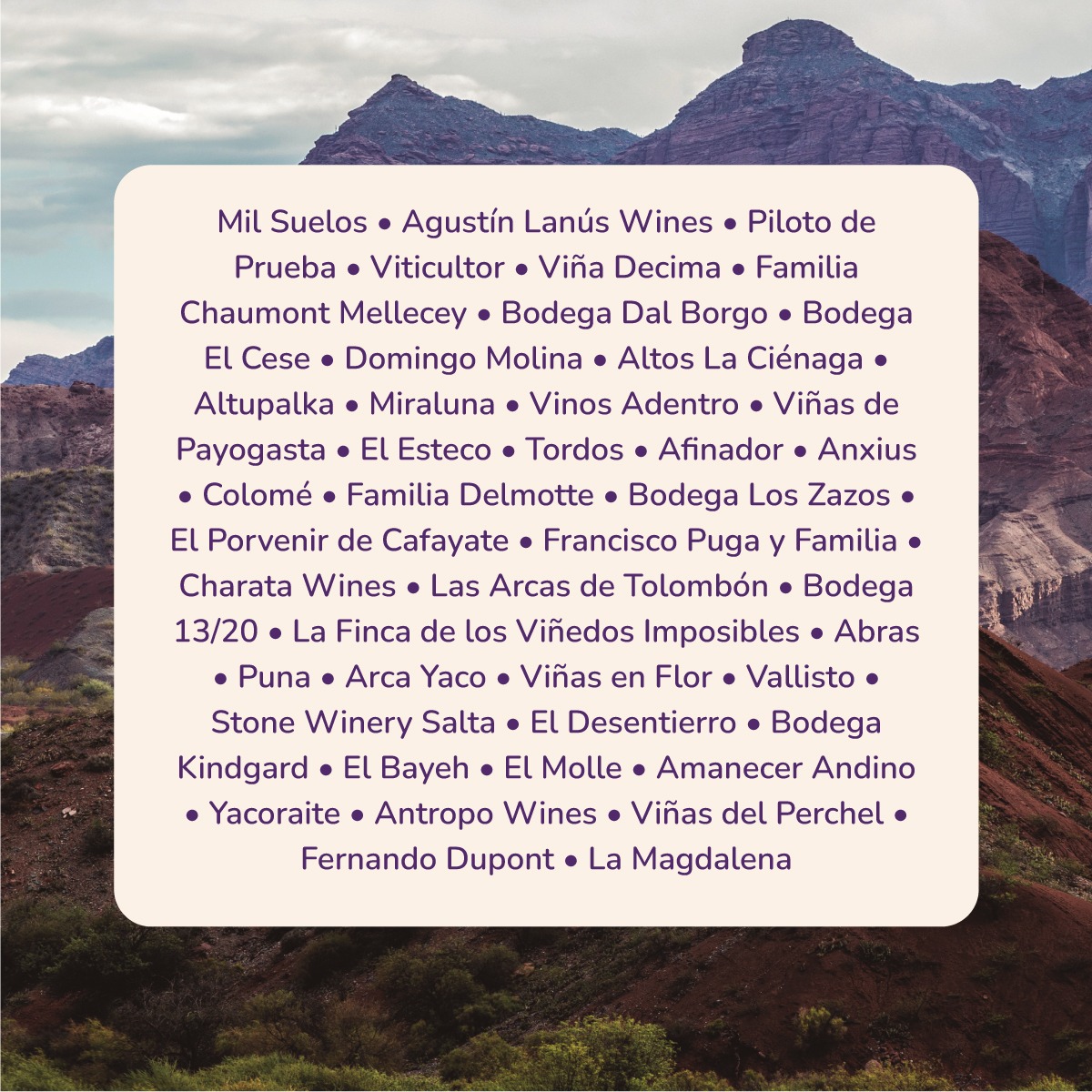 VinotecaMRWines's tweet photo. #LaNuevaCaraDelNoa 2022 gracias a los productores y sponsors que nos acompañarán:
@VinventionsLA @UvasPisa 
@ConsultoraStg 
@LacteosVeronica
@tourdevinos 
@cimescentral 
@CimesActual 
Borde Chino/ @gabystarna 
#CristalSanMartin 
@CharcuteriaCABA
#Wining #Menenga
#CartoonGráfica https://t.co/mQx4hIGyH8