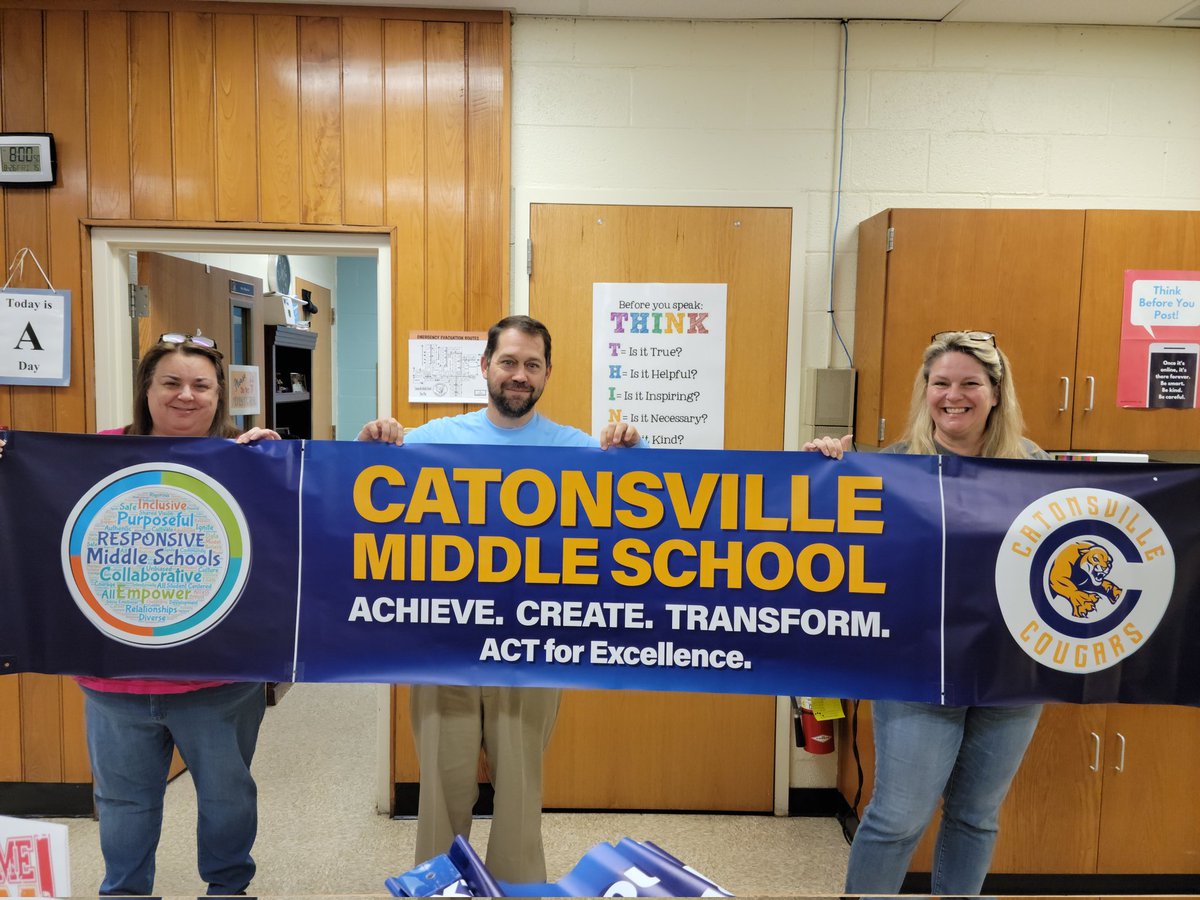 New banner <a href="/CatonsvilleMS/">Catonsville Middle</a>!
#CMSGameOn...we are ready for our students.