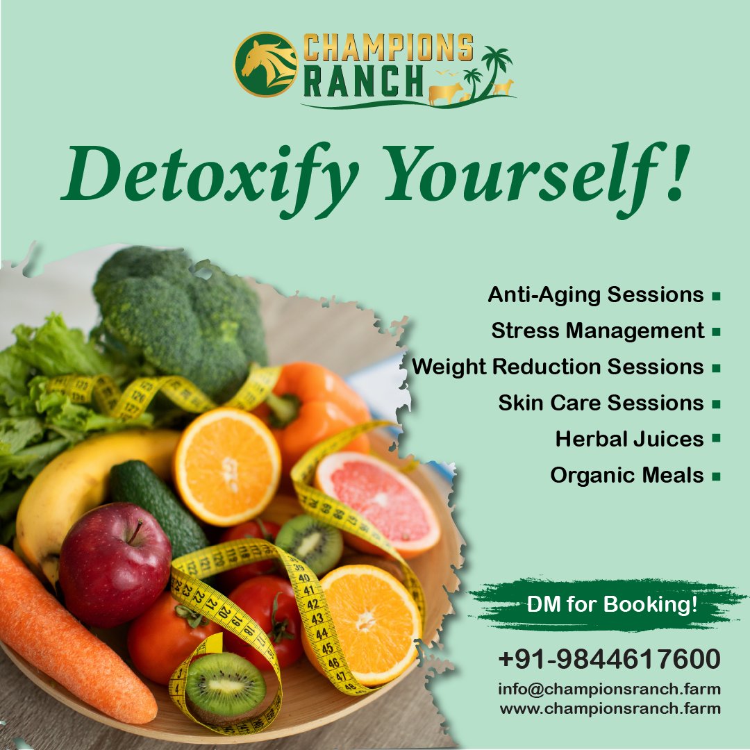 championsranch's tweet photo. Kickstart your metabolism with our fruitful detox sessions!
For more details & bookings,
+91-9844617600
info@championsranch.farm
https://t.co/nfSl3VRSvN
#championsranch #championsfarm #yoga #detox #detoxtea #detoxwater #detoxify #detoxing #detoxification #detoxjuice #detoxday https://t.co/0a66YaOoes