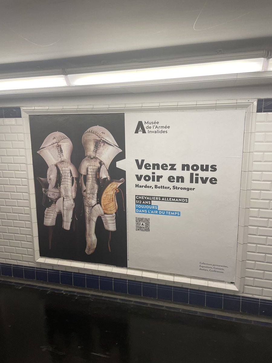 AdCroze's tweet photo. Sublime campagne de publicité du @MuseeArmee. Percutante, incisive et décalée au service d’un message: la culture &amp; la mémoire ! Bravo à @DeMedlege et à l’agence Drôles d’oiseaux pour la création ! https://t.co/uLLeZlyuWl