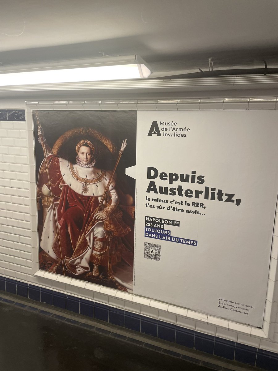 AdCroze's tweet photo. Sublime campagne de publicité du @MuseeArmee. Percutante, incisive et décalée au service d’un message: la culture &amp; la mémoire ! Bravo à @DeMedlege et à l’agence Drôles d’oiseaux pour la création ! https://t.co/uLLeZlyuWl