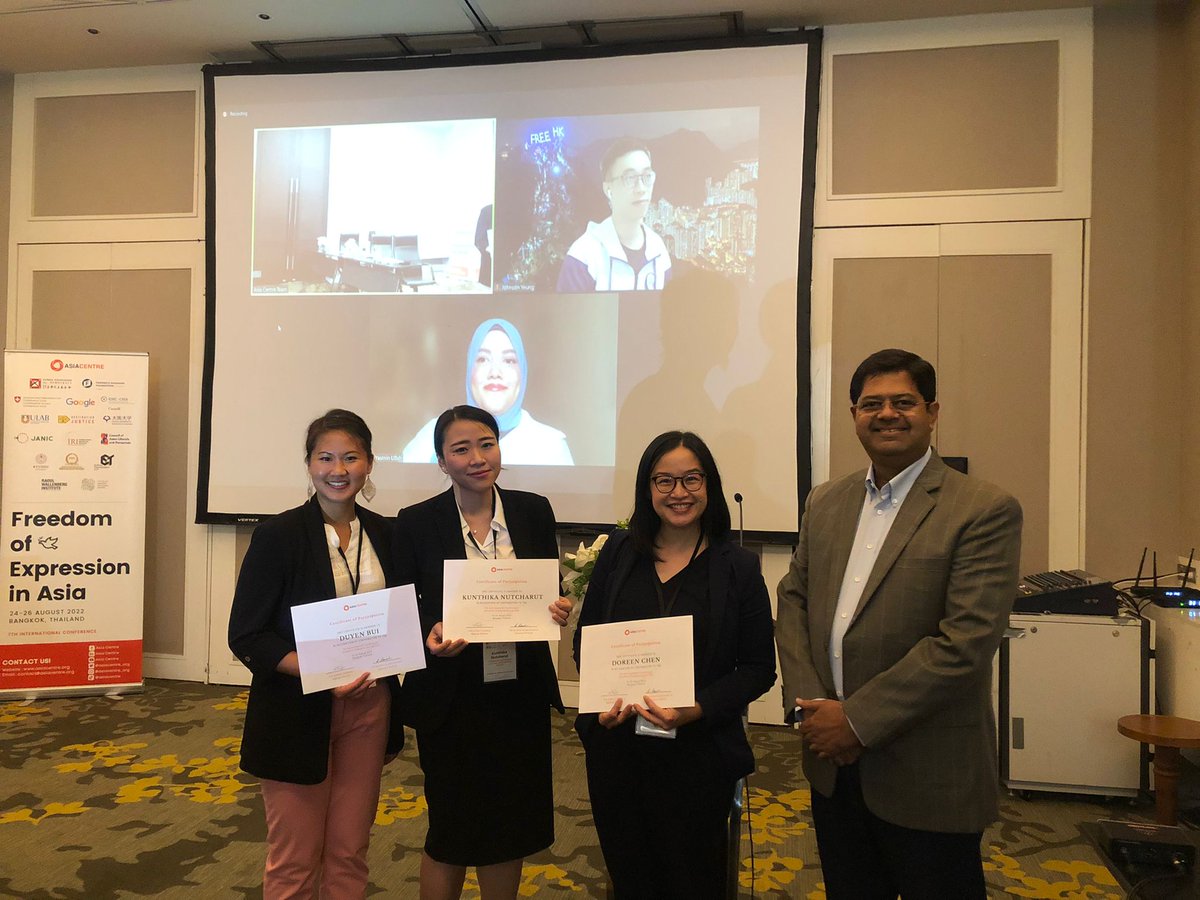 asiacentre_org's tweet photo. Finally, our last panel for the day and closing panel for this 7th International Conference on "Freedom of Expression in Asia": @DestnJustice. Destination Justice will convene a panel on Freedom of expression and the experience of Asia's human rights Defenders. 

#Conference https://t.co/W0eTPM418Q