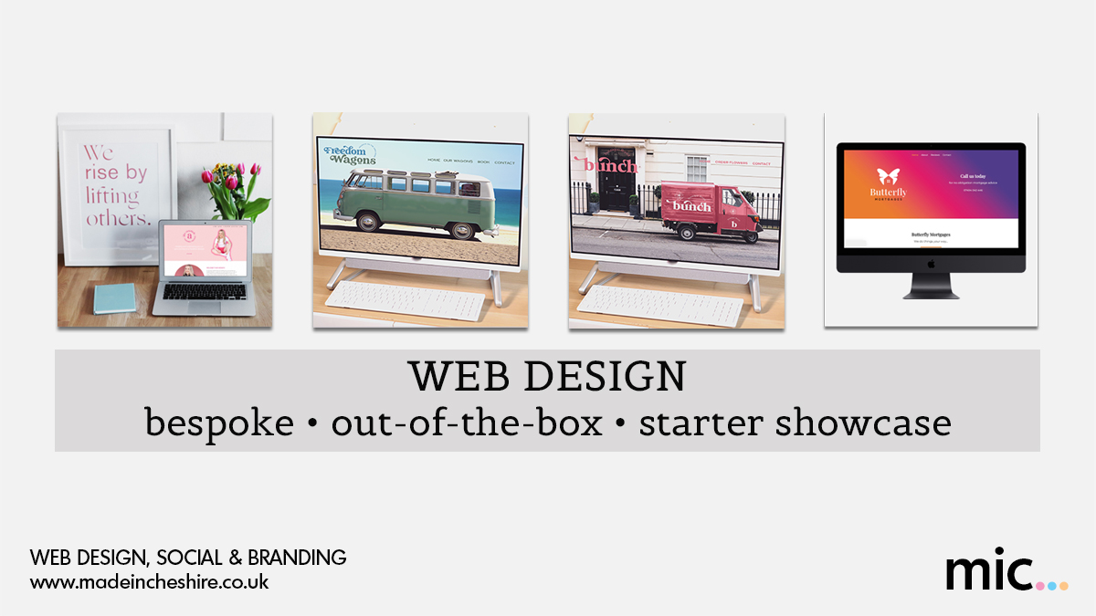 Need a new website? Whether it's fully bespoke and bursting with functionality, out-of-the-box or a simple one page starter showcase - get in touch hello@madeincheshire.co.uk

#webdesign #website #websitedesigner #bespoke #ecommerce #membership #Manchester #Altrincham #Cheshire