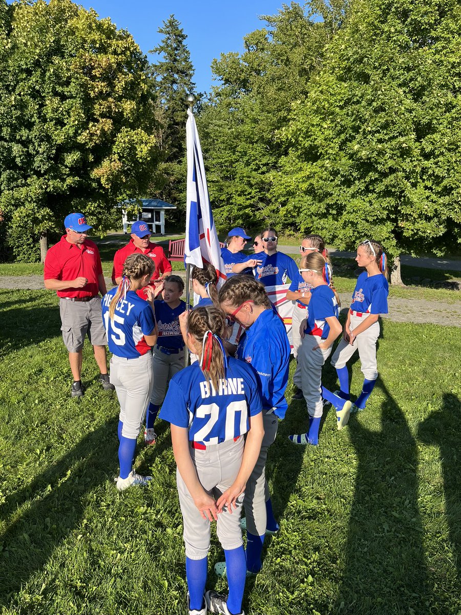 CoveU13's tweet photo. The girls got to experience their 1st opening ceremonies last night in Fredericton. Great to see so many teams at this event and the talent is amazing!  Girls softball is growing strong in Eastern Canada. https://t.co/jpY7LmUCKK