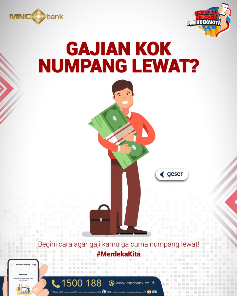 OfficialRCTI's tweet photo. GAWAT BANGET NIH!

Godaan ini itu bikin gaji cuma numpang lewat! 

Berikut tips buat Emenciers biar gajian gak cuma numpang lewat!

☎️ 1500188 | https://t.co/CYeSvhpBUP

#MNCBank #trulyyou #MerdekaFinansial #MerdekaKita https://t.co/qVdBsNpISo