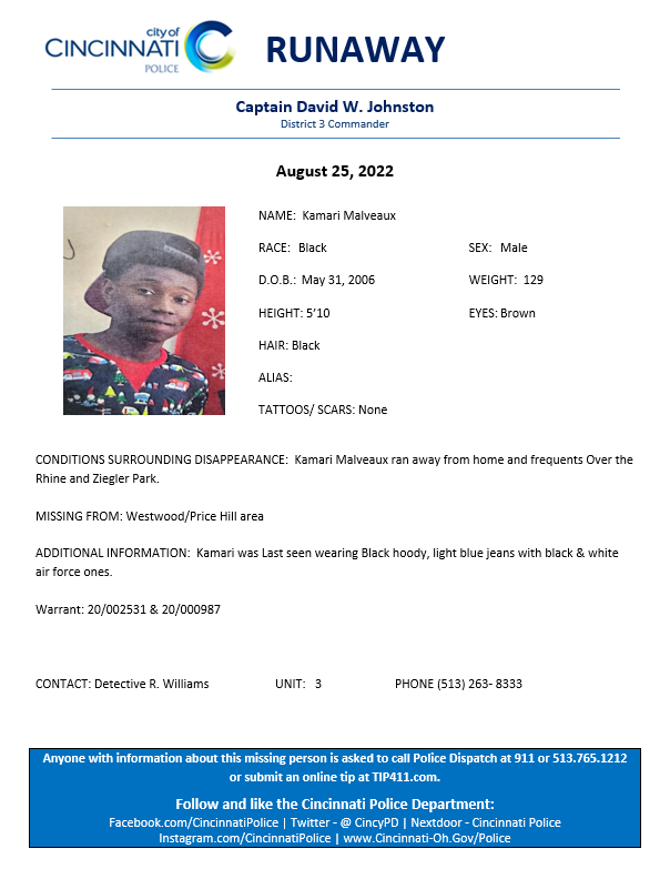 Cincinnati Police Department tweet media