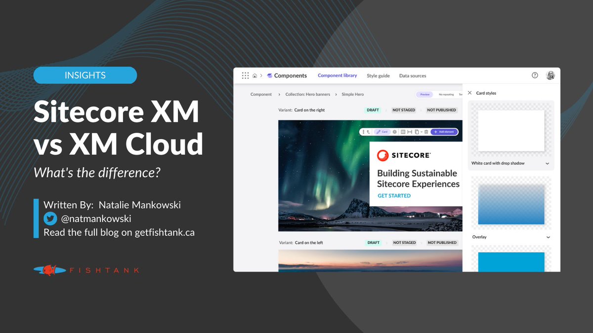 getfishtank's tweet photo. 🙌 Sitecore XM Cloud's 'Pages' offers a new highly-visual authoring experience

🏆 Authors can drag &amp; drop to build content + experiences working natively with headless capabilities

👩‍💻 Check out Sitecore XM Cloud vs XM: https://t.co/STOdU3L3Dd https://t.co/lifG2qBpCt