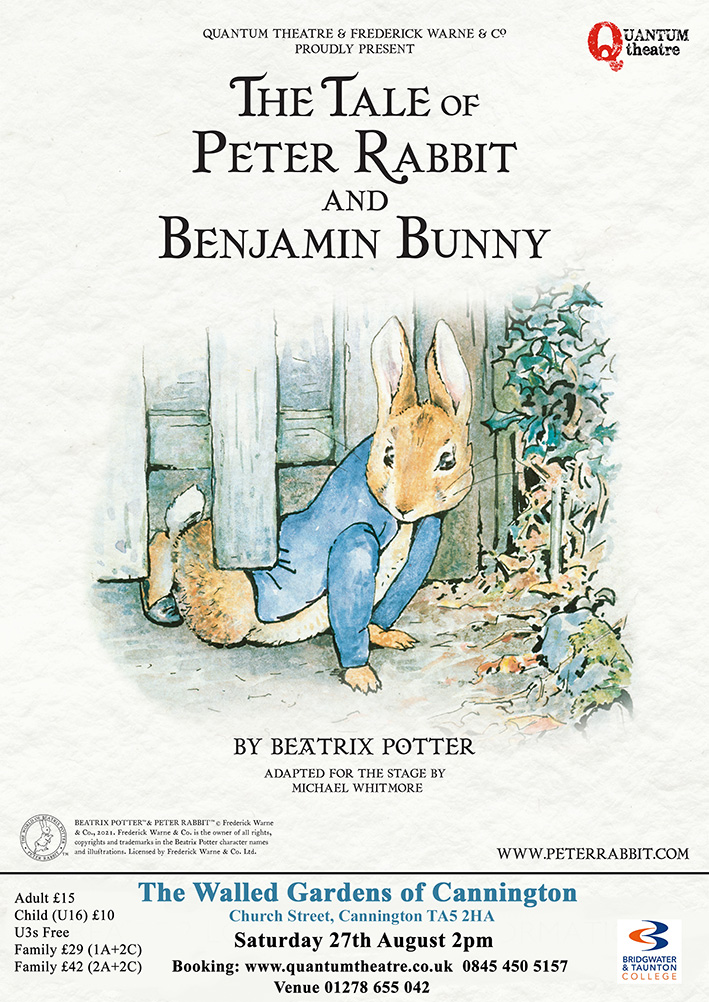 walledgardens's tweet photo. TOMORROW! 27/8/22 @Quantum_Theatre and the Walled Gardens proudly present the Tales of Peter Rabbit! Join us for this enchanting adaptation of the much-loved #BeatrixPotter classic – a treat for all the family.

https://t.co/0DOAsj4XFc

#theatre #entertainment #peterrabbit https://t.co/jIlKhcilwg
