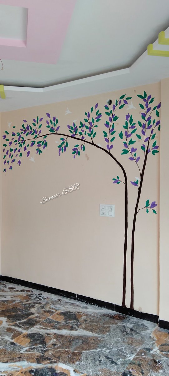 SameerSSR3's tweet image. #tree #walltreedesing #sameerssr