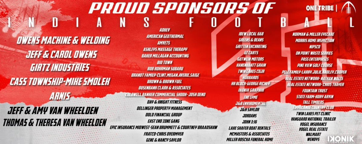 Coach_Sayler's tweet photo. Thanks to all our sponsors! https://t.co/yYrzorGT0R