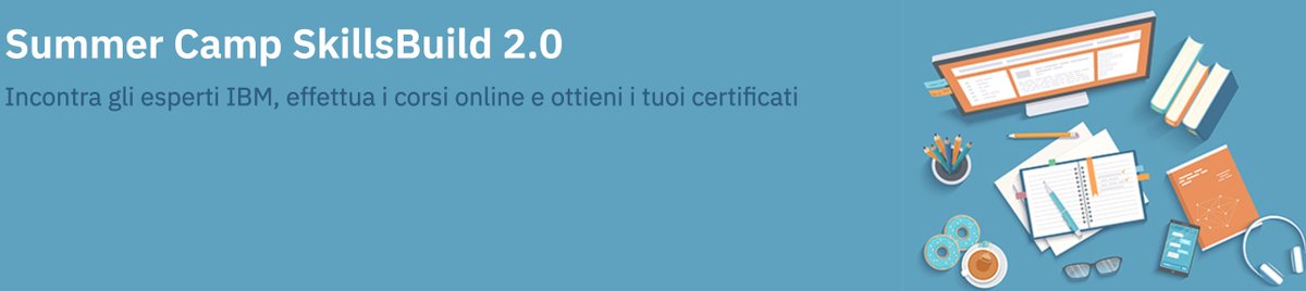 🚀 E’ partito #IBM #SUMMERCAMP SKILLSBUILD 2.0

🎓 L'iniziativa è gratuita e consiste in 6 webinar con esperti IBM che parleranno di Quantum Computing, AI, Design Thinking, Agile Methodology, Cloud Computing e Cyber Security. 

Per maggiori informazioni: ibm.co/3cpzQpK