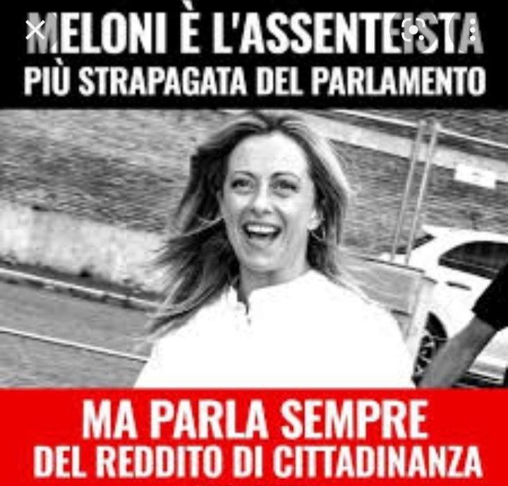 DavideR46325615's tweet photo. Giorgia Meloni: "Il Reddito Di Cittadinanza va abolito".
Detto da una che, ad oggi, da Parlamentare ha guadagnato circa 2.600.000 € con il 65% di assenze... FA VERAMENTE INCAZZARE!!!
😡😡😡😡😡😡😡😡😡😡😡😡😡 https://t.co/AfQ5qKwFjO